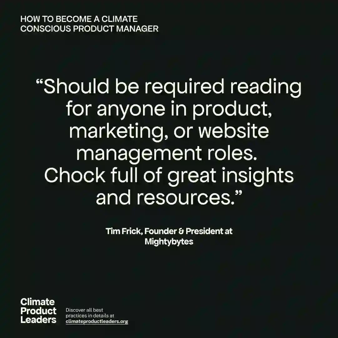 “Should be required reading for anyone in product, marketing, or website management roles. Chock full of great insights and resources.” Tim Frick, Founder & President at Mightybytes